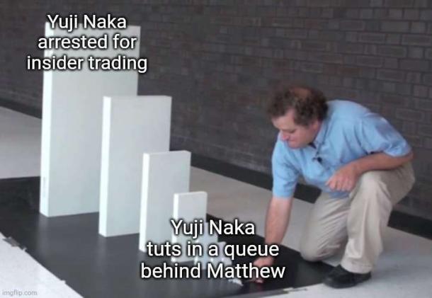 Naka arrested for insider trading